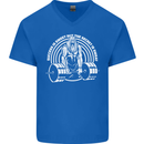 Funny Gym Quote Bodybuilding Training Mens V-Neck Cotton T-Shirt Royal Blue