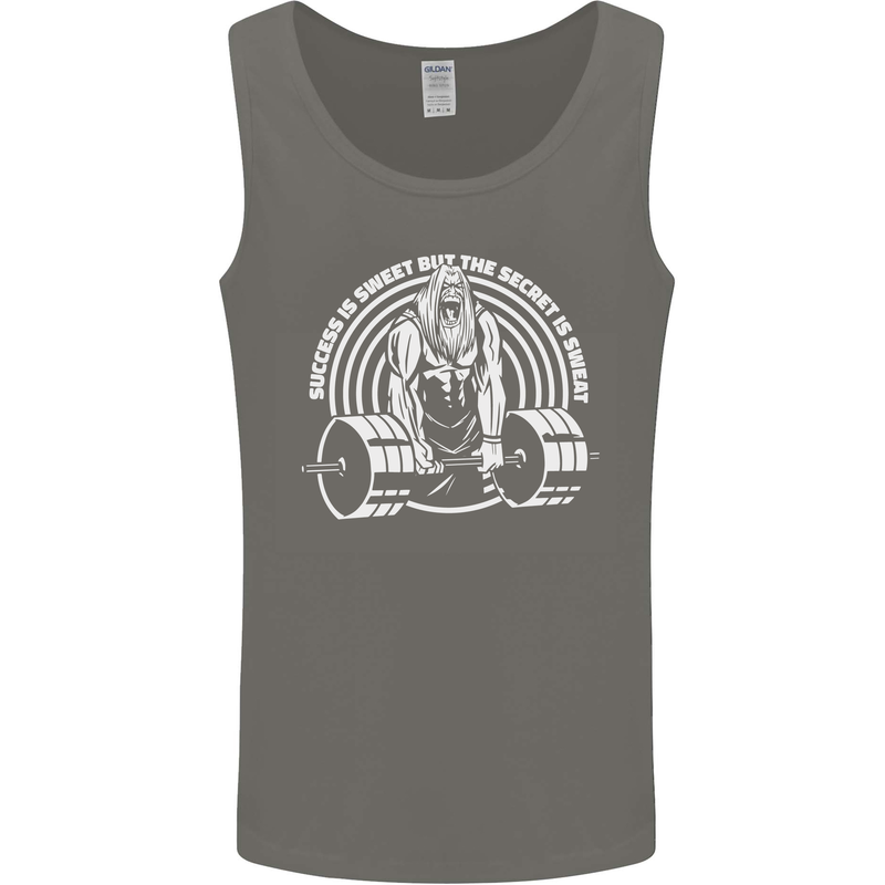 Funny Gym Quote Bodybuilding Training Mens Vest Tank Top Charcoal