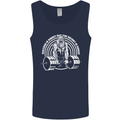 Funny Gym Quote Bodybuilding Training Mens Vest Tank Top Navy Blue