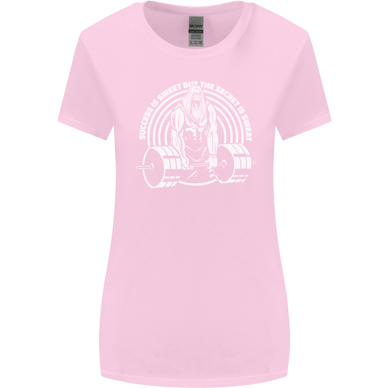 Funny Gym Quote Bodybuilding Training Womens Wider Cut T-Shirt Light Pink