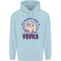 Funny Halloween Alcohol Vodka Spirit Ghost Childrens Kids Hoodie Light Blue