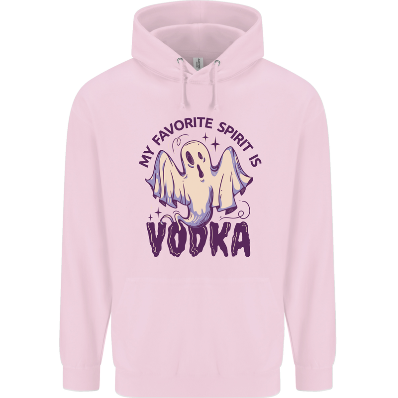 Funny Halloween Alcohol Vodka Spirit Ghost Childrens Kids Hoodie Light Pink