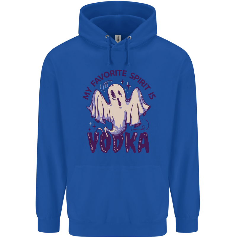 Funny Halloween Alcohol Vodka Spirit Ghost Childrens Kids Hoodie Royal Blue