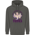 Funny Halloween Alcohol Vodka Spirit Ghost Childrens Kids Hoodie Storm Grey