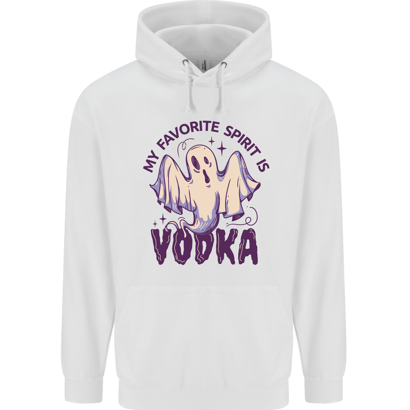 Funny Halloween Alcohol Vodka Spirit Ghost Childrens Kids Hoodie White