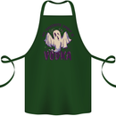 Funny Halloween Alcohol Vodka Spirit Ghost Cotton Apron 100% Organic Forest Green