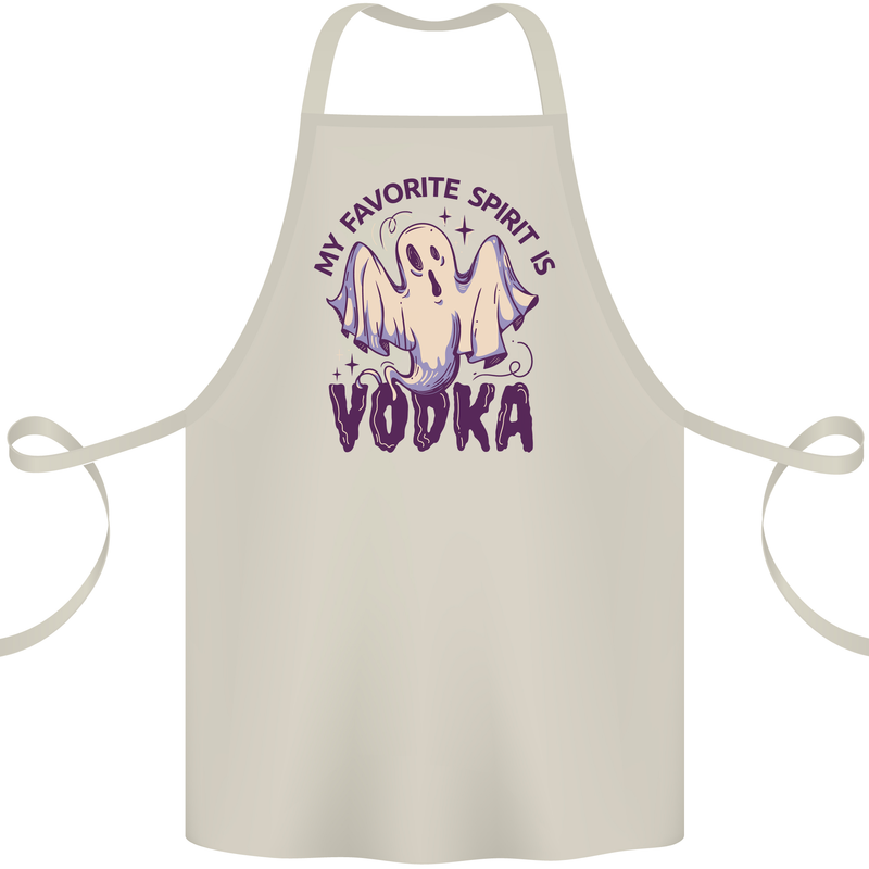 Funny Halloween Alcohol Vodka Spirit Ghost Cotton Apron 100% Organic Natural