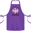 Funny Halloween Alcohol Vodka Spirit Ghost Cotton Apron 100% Organic Purple