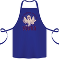 Funny Halloween Alcohol Vodka Spirit Ghost Cotton Apron 100% Organic Royal Blue