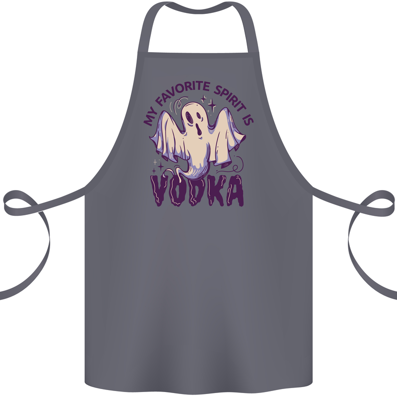 Funny Halloween Alcohol Vodka Spirit Ghost Cotton Apron 100% Organic Steel