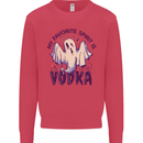 Funny Halloween Alcohol Vodka Spirit Ghost Kids Sweatshirt Jumper Heliconia