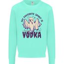 Funny Halloween Alcohol Vodka Spirit Ghost Kids Sweatshirt Jumper Peppermint