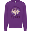 Funny Halloween Alcohol Vodka Spirit Ghost Kids Sweatshirt Jumper Purple