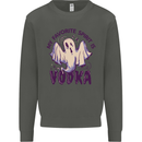 Funny Halloween Alcohol Vodka Spirit Ghost Kids Sweatshirt Jumper Storm Grey