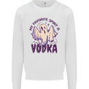 Funny Halloween Alcohol Vodka Spirit Ghost Kids Sweatshirt Jumper White