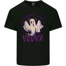 Funny Halloween Alcohol Vodka Spirit Ghost Kids T-Shirt Childrens Black