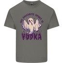 Funny Halloween Alcohol Vodka Spirit Ghost Kids T-Shirt Childrens Charcoal