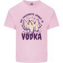 Funny Halloween Alcohol Vodka Spirit Ghost Kids T-Shirt Childrens Light Pink