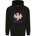 Funny Halloween Alcohol Vodka Spirit Ghost Mens 80% Cotton Hoodie Black