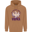 Funny Halloween Alcohol Vodka Spirit Ghost Mens 80% Cotton Hoodie Caramel Latte