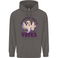 Funny Halloween Alcohol Vodka Spirit Ghost Mens 80% Cotton Hoodie Charcoal