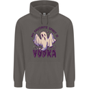 Funny Halloween Alcohol Vodka Spirit Ghost Mens 80% Cotton Hoodie Charcoal