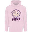 Funny Halloween Alcohol Vodka Spirit Ghost Mens 80% Cotton Hoodie Light Pink