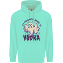 Funny Halloween Alcohol Vodka Spirit Ghost Mens 80% Cotton Hoodie Peppermint