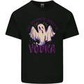 Funny Halloween Alcohol Vodka Spirit Ghost Mens Cotton T-Shirt Tee Top Black