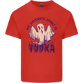 Funny Halloween Alcohol Vodka Spirit Ghost Mens Cotton T-Shirt Tee Top Red