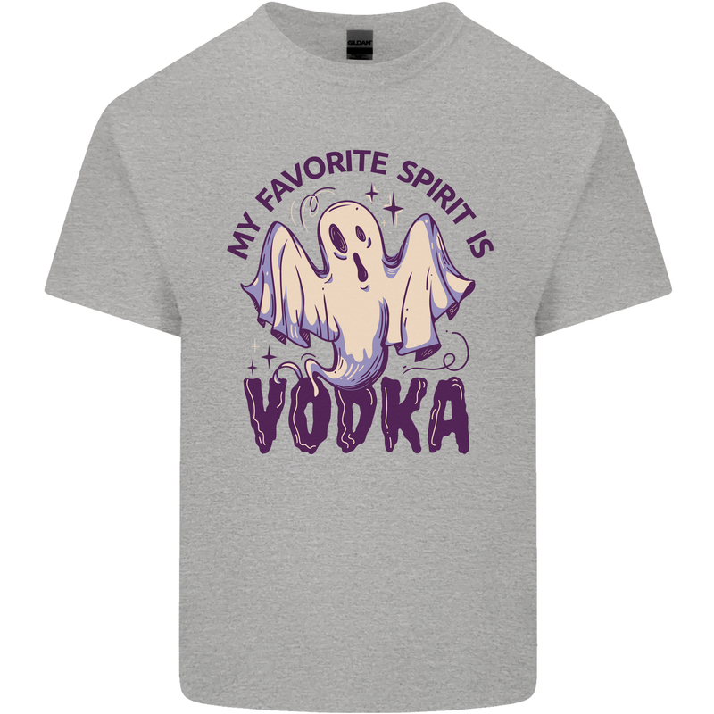 Funny Halloween Alcohol Vodka Spirit Ghost Mens Cotton T-Shirt Tee Top Sports Grey