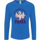 Funny Halloween Alcohol Vodka Spirit Ghost Mens Long Sleeve T-Shirt Royal Blue