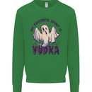 Funny Halloween Alcohol Vodka Spirit Ghost Mens Sweatshirt Jumper Irish Green