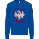 Funny Halloween Alcohol Vodka Spirit Ghost Mens Sweatshirt Jumper Royal Blue