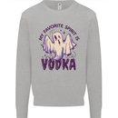 Funny Halloween Alcohol Vodka Spirit Ghost Mens Sweatshirt Jumper Sports Grey