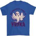 Funny Halloween Alcohol Vodka Spirit Ghost Mens T-Shirt Cotton Gildan Royal Blue