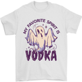 Funny Halloween Alcohol Vodka Spirit Ghost Mens T-Shirt Cotton Gildan White