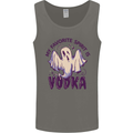Funny Halloween Alcohol Vodka Spirit Ghost Mens Vest Tank Top Charcoal