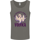 Funny Halloween Alcohol Vodka Spirit Ghost Mens Vest Tank Top Charcoal