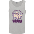 Funny Halloween Alcohol Vodka Spirit Ghost Mens Vest Tank Top Sports Grey