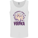Funny Halloween Alcohol Vodka Spirit Ghost Mens Vest Tank Top White