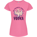 Funny Halloween Alcohol Vodka Spirit Ghost Womens Petite Cut T-Shirt Azalea