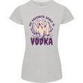 Funny Halloween Alcohol Vodka Spirit Ghost Womens Petite Cut T-Shirt Sports Grey