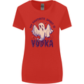Funny Halloween Alcohol Vodka Spirit Ghost Womens Wider Cut T-Shirt Red