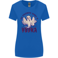 Funny Halloween Alcohol Vodka Spirit Ghost Womens Wider Cut T-Shirt Royal Blue