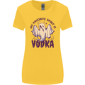 Funny Halloween Alcohol Vodka Spirit Ghost Womens Wider Cut T-Shirt Yellow