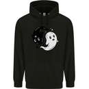 Funny Halloween Ying Yang Ghosts Childrens Kids Hoodie Black