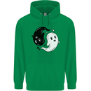 Funny Halloween Ying Yang Ghosts Childrens Kids Hoodie Irish Green