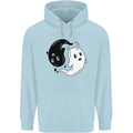 Funny Halloween Ying Yang Ghosts Childrens Kids Hoodie Light Blue