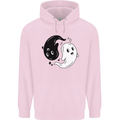 Funny Halloween Ying Yang Ghosts Childrens Kids Hoodie Light Pink